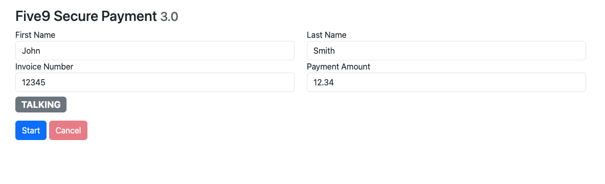 Example SecureIVR WebPage
